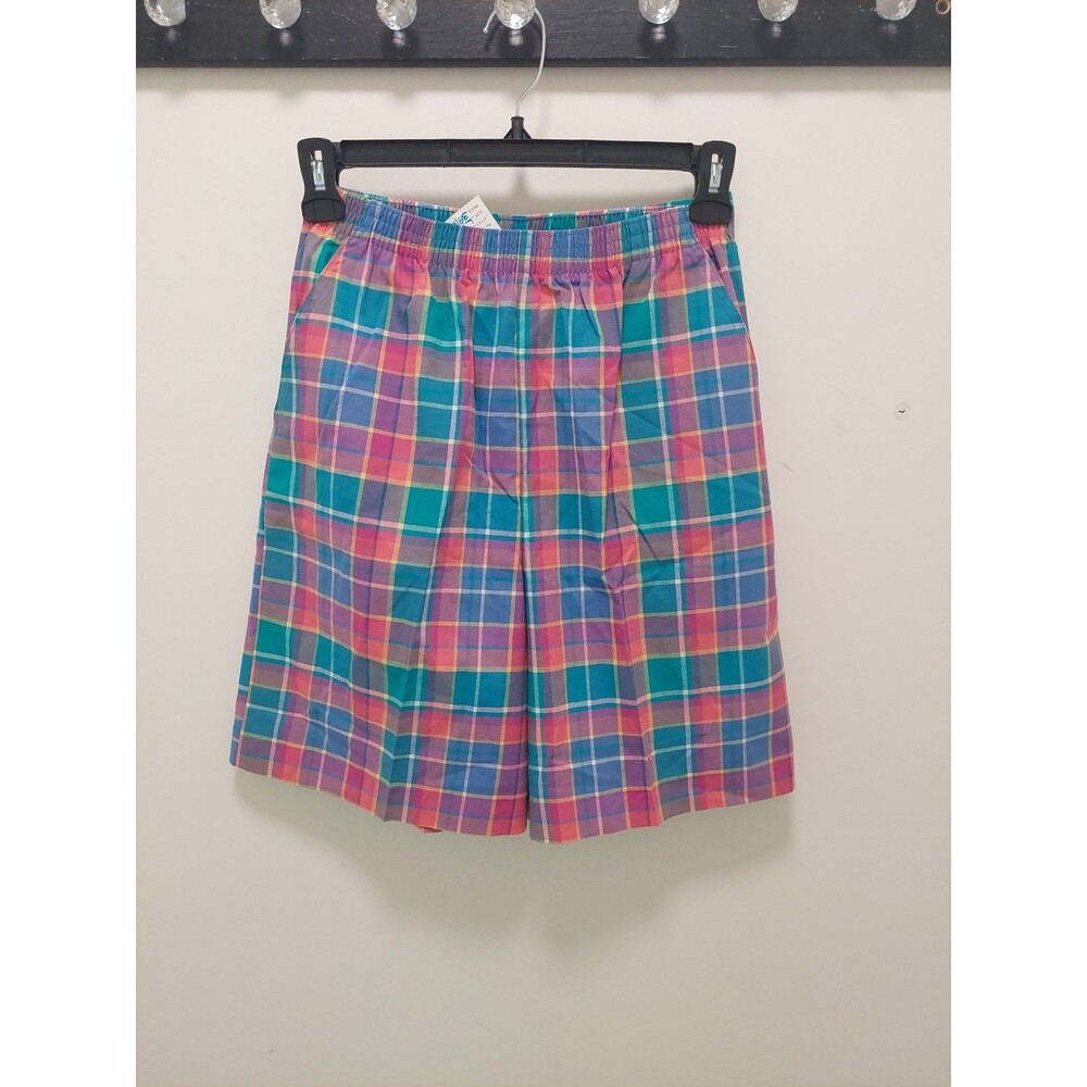 Jantzen Vintage Plaid Pull On Shorts Size L NWL